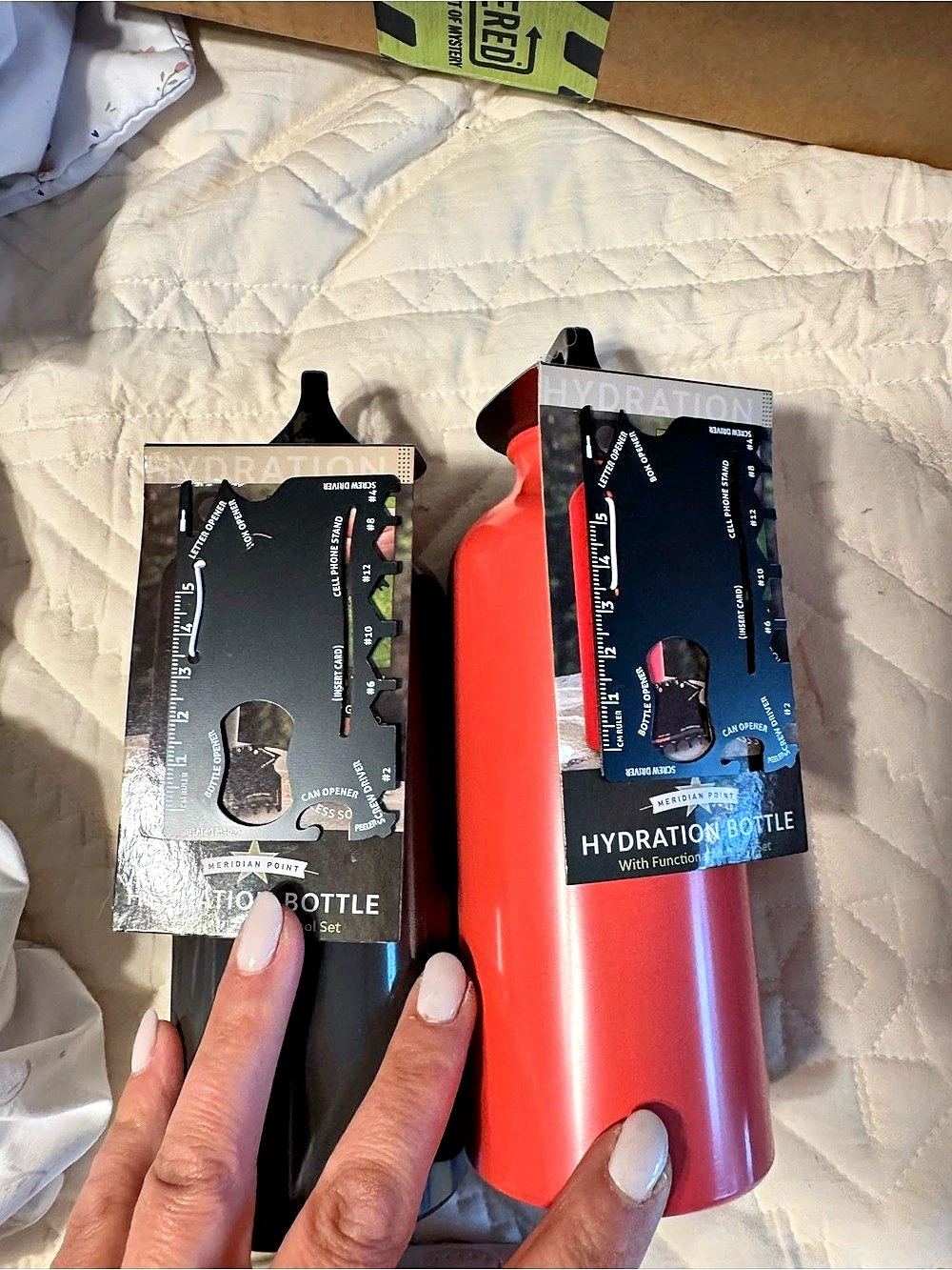 Hydration Bottle Multi-Function Tool Set Red & Black NWT